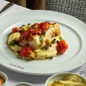 Bacalhau do menu de Páscoa Gero Salvador com ingredientes italianos no Fasano