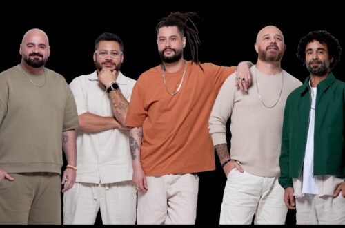 Integrantes da banda Maneva posam juntos para foto de divulgação do projeto Tudo Vira Reggae.