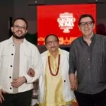 Licia Fabio, Ronaldo Jacobina e Paulo Neto durante o lançamento do Prêmio Melhores da Gastronomia 2026, na CASACOR Bahia.