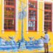 Mural de TarcioV na fachada da Casa de Tereza, no Rio Vermelho, criado durante a exposição "Onde a Bahia Permanece".