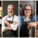 Montagem de retratos de Edinho Engel, Alex Atala, Mara Salles e Luiz Américo Camargo para matéria sobre os 20 anos do Laboratório de Cozinha Brasileira.